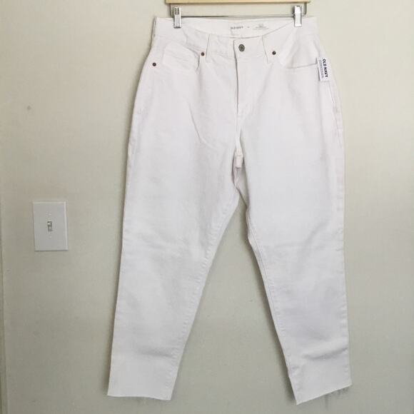 OLD NAVY High Rise Curvy O.G. Straight Jeans white Sz 14 - Picture 2 of 8